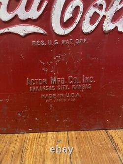 Vintage Coca Cola Cooler Action Mfg Trade Marked Metal 30s40s50s Mid Century