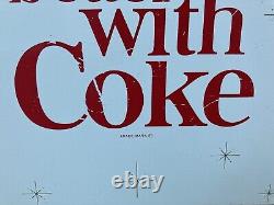 Vintage Coca Cola Metal Sign Coke Star Burst Sign Soda Pop Beverage 10x16