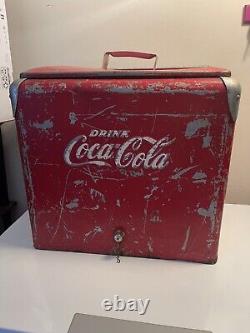 Vintage Coca-Cola cooler metal