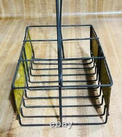 Vintage Double Cola 6-Pack Soda Pop Bottle Wire & Metal Caddy Carrier