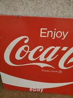 Vintage ENJOY Coca Cola COKE Metal box Soda Sign C