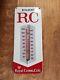 Vintage Enjoy RC Royal Crown Cola Metal Sign Thermometer