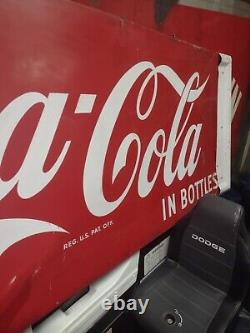 Vintage Original Drink Coca-cola Coke Soda Pop Advertising 70 Metal Sled Sign