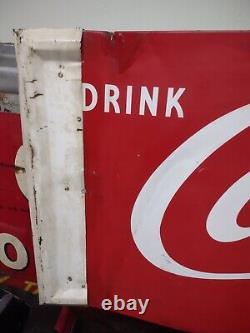 Vintage Original Drink Coca-cola Coke Soda Pop Advertising 70 Metal Sled Sign
