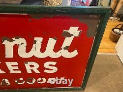Vintage RARE Butternut Crackers Metal Sign GAS OIL SODA COLA 6'x3
