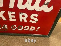 Vintage RARE Butternut Crackers Metal Sign GAS OIL SODA COLA 6'x3