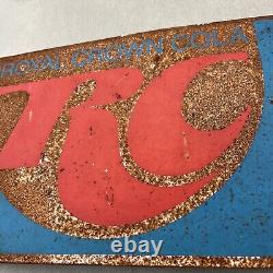 Vintage RC Cola Metal Sign with Original Patina Vending Advertising